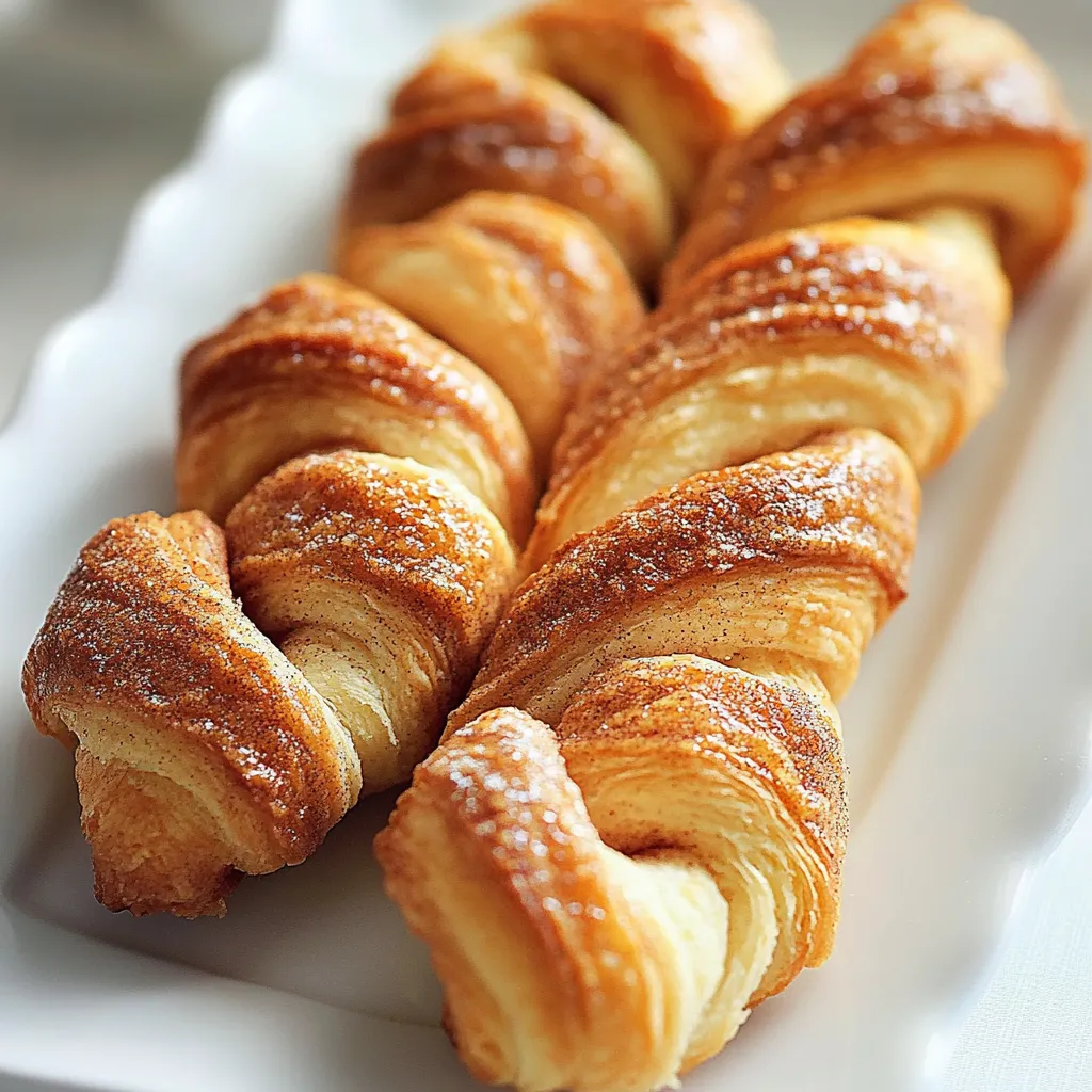 A plate of croissants.