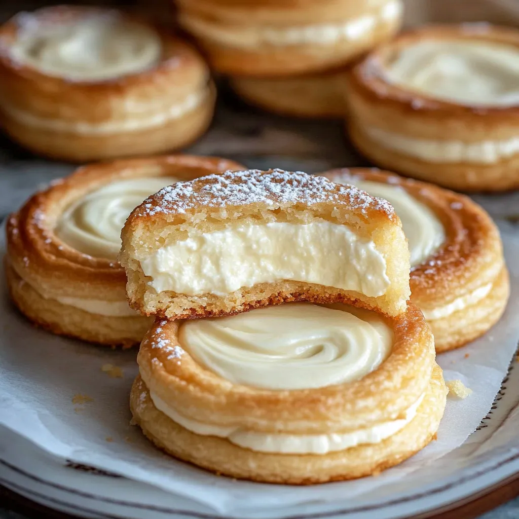 A plate of pastries with white icing.