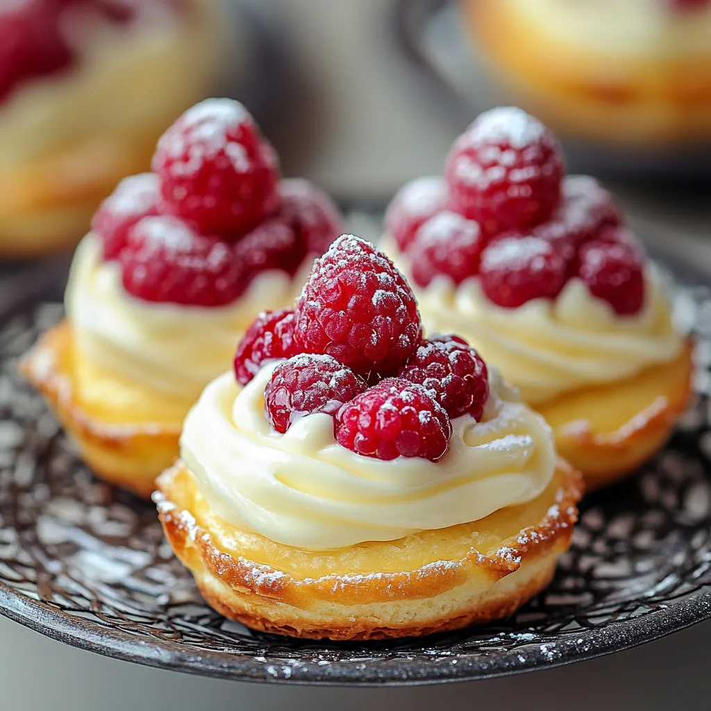 A plate of raspberry desserts.