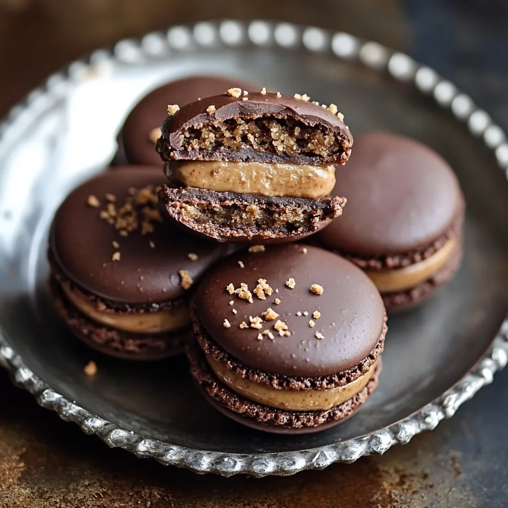 A plate of chocolate covered peanut butter cups.