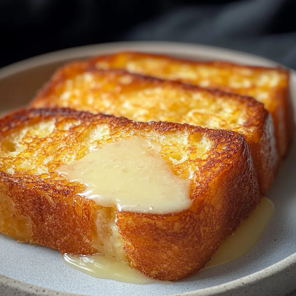 A plate of French toast with butter.