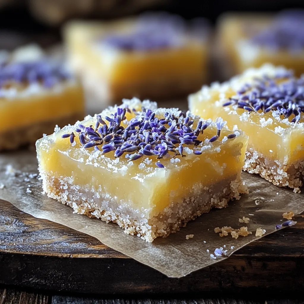 A square of cake with purple sprinkles on top.