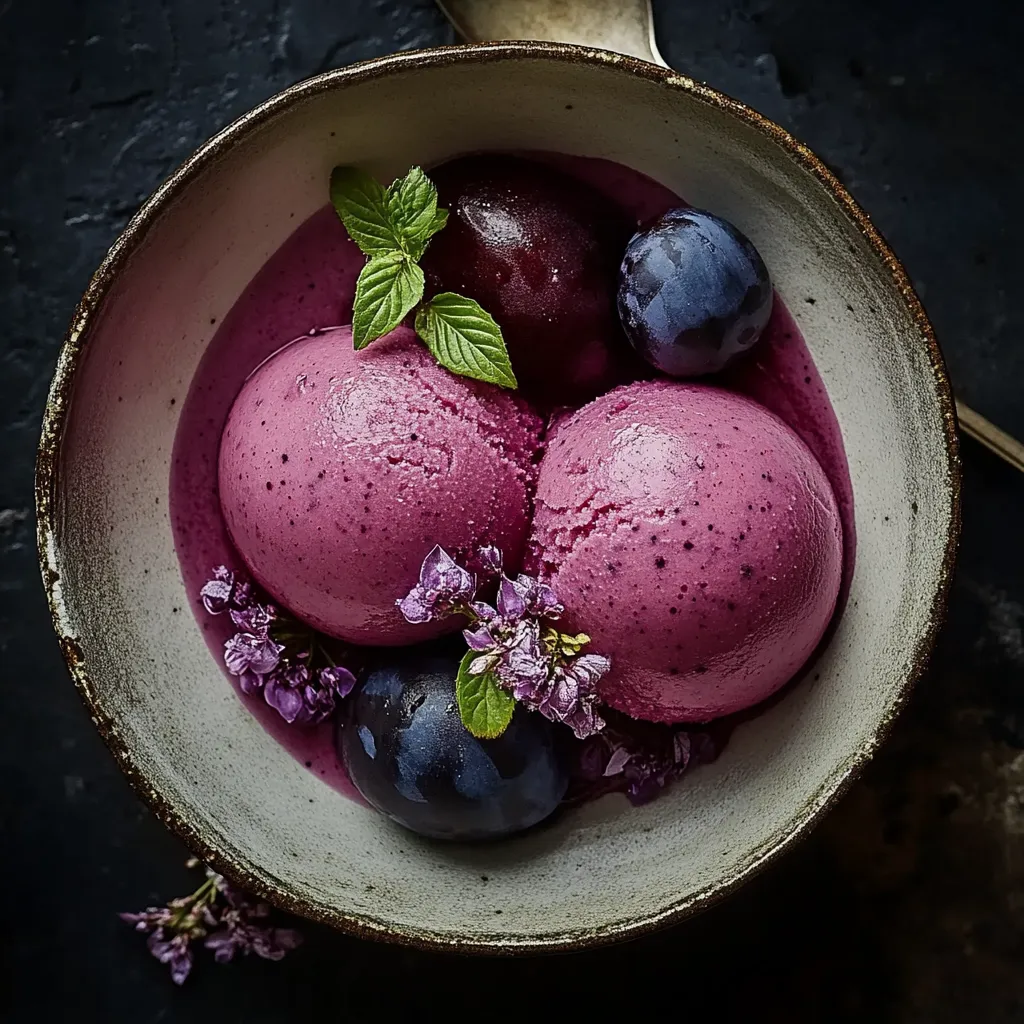 Bowl of berries and cream.