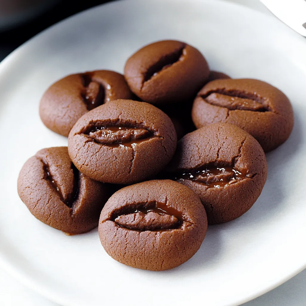 A plate of chocolate cookies with a hole in the middle.