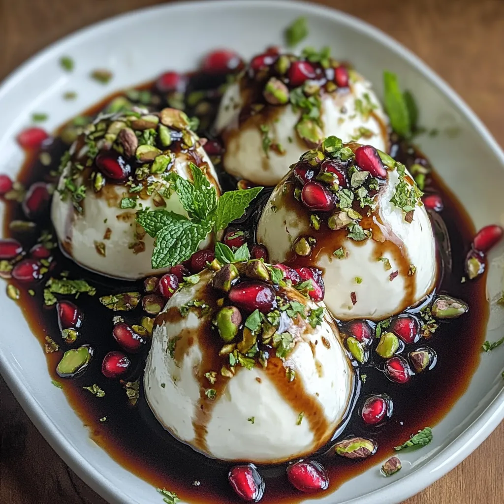 A plate of food with sauce and pine nuts.