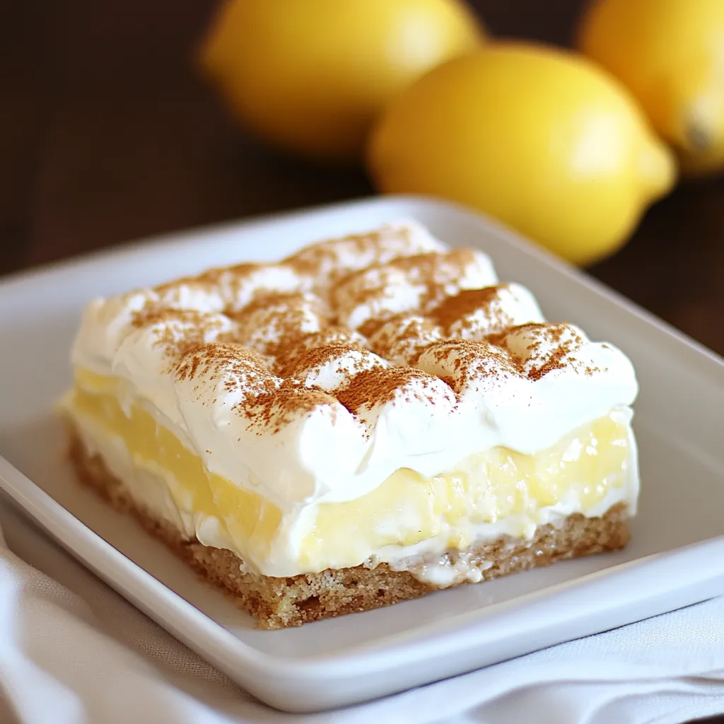 A slice of lemon cake with white frosting.
