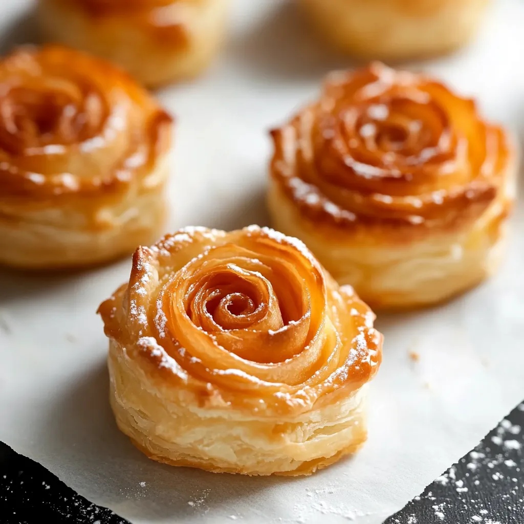A pastry with a rose design on it.