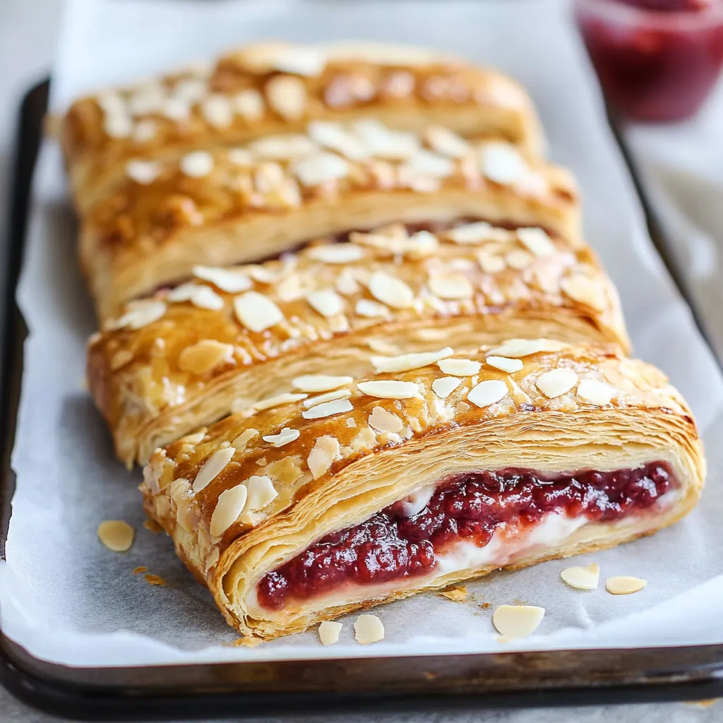 A tray of pastries with jelly and nuts.