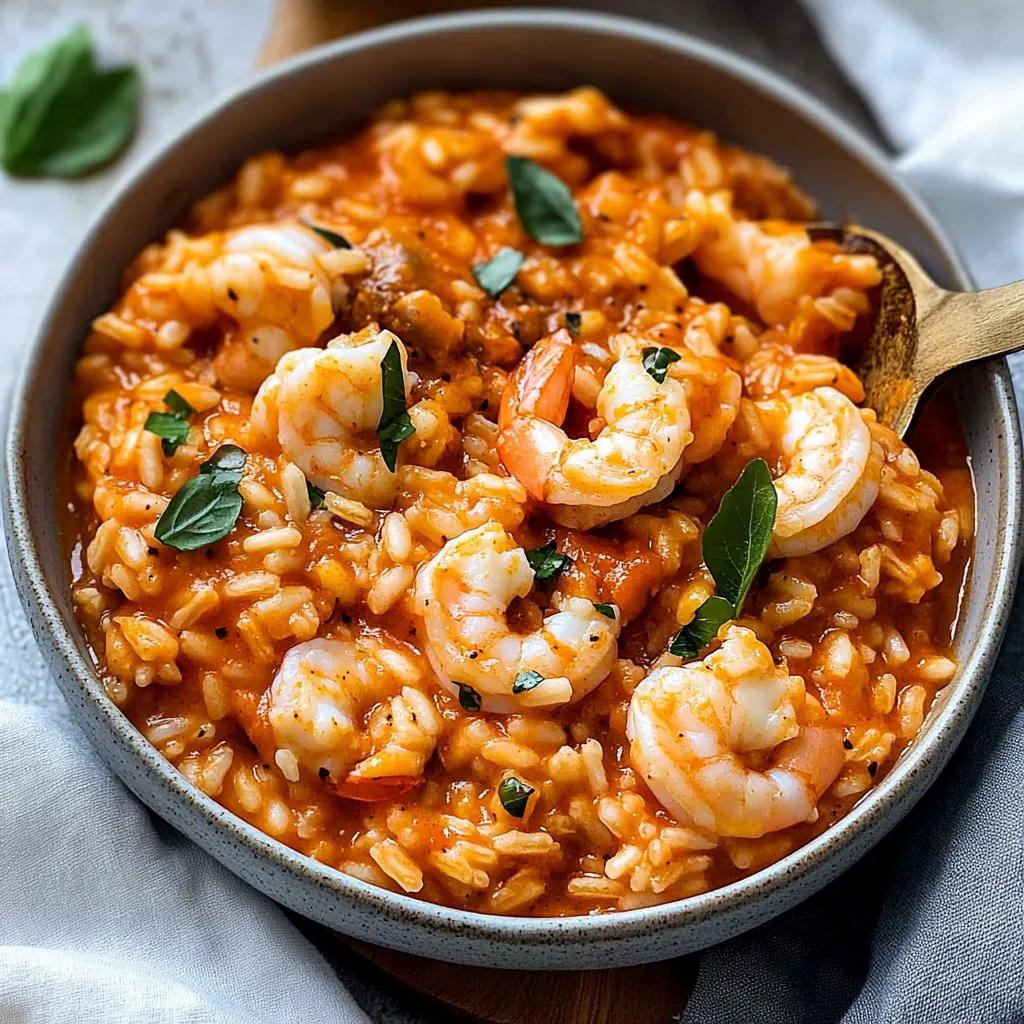 A bowl of shrimp and rice.