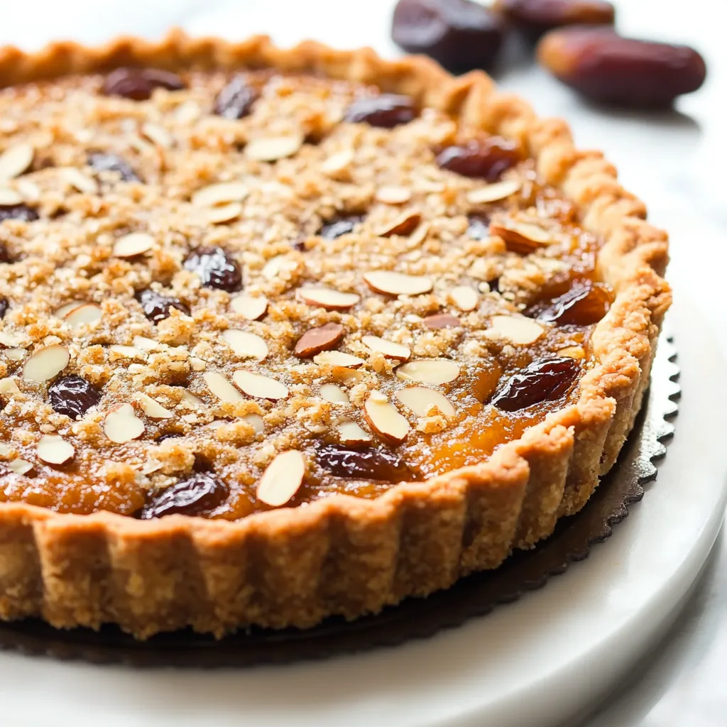 A pie with a crumb topping.