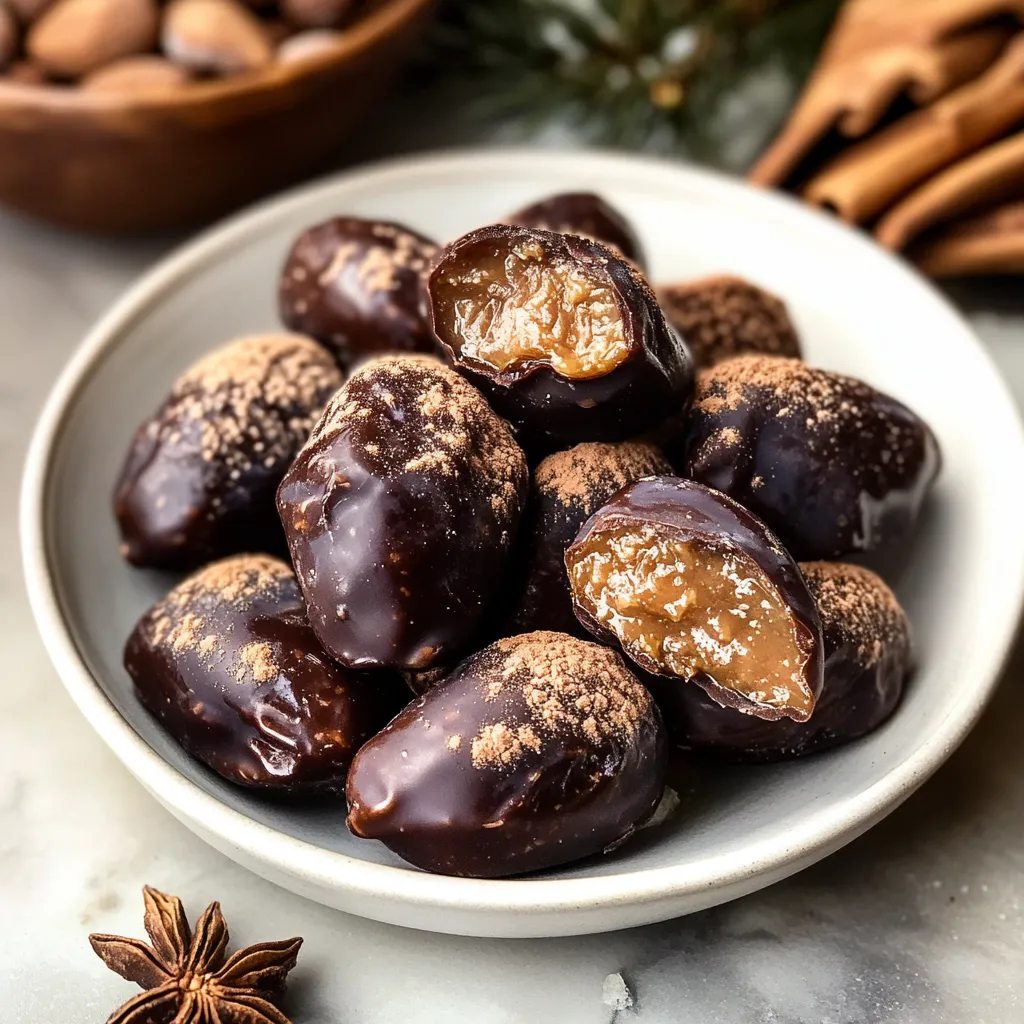 A bowl of chocolate covered raisins.