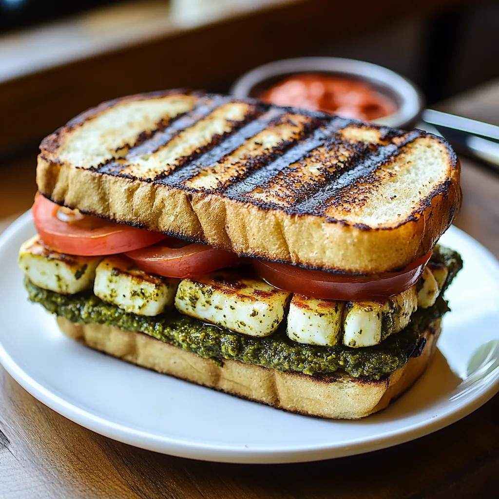 A sandwich with tomatoes and cheese.