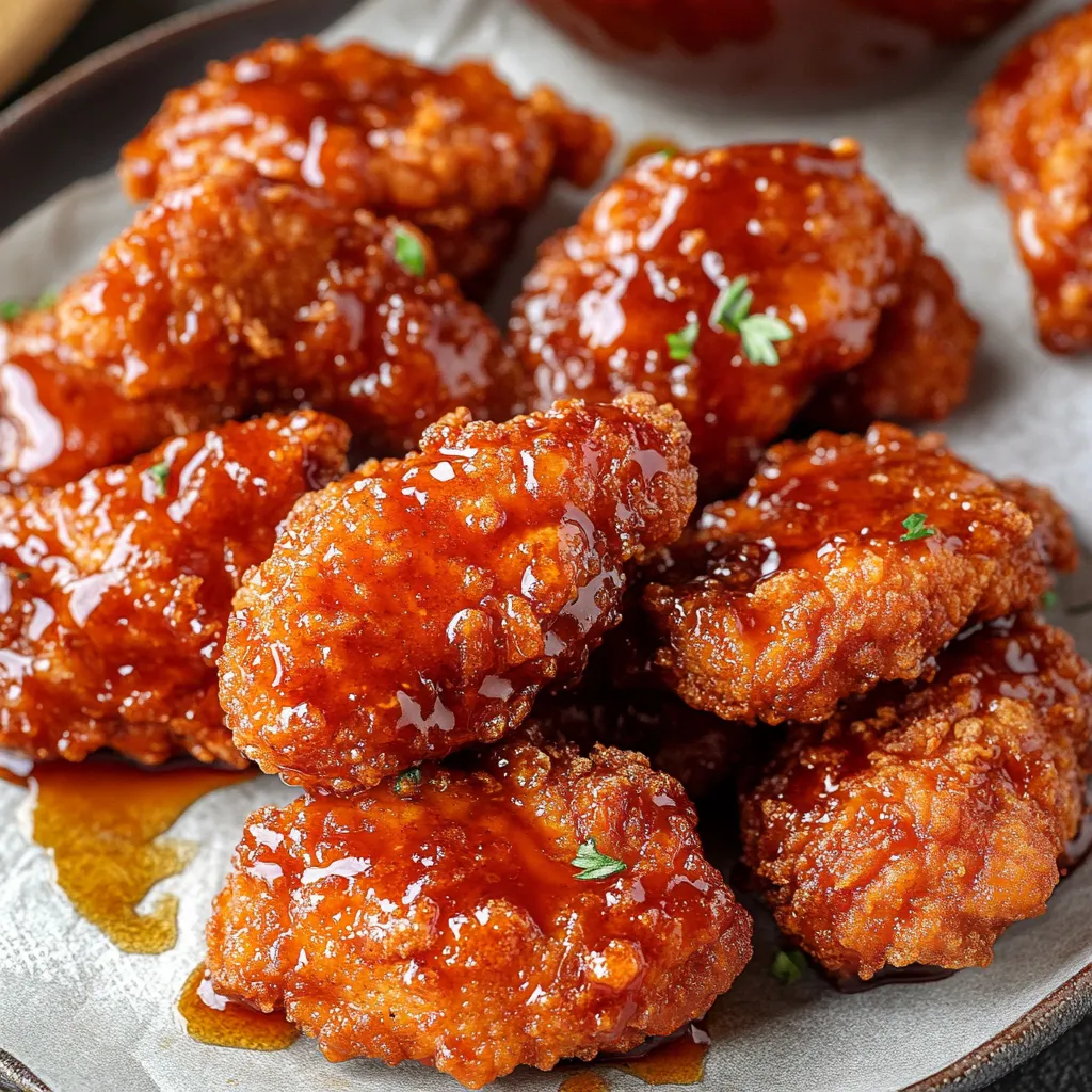 A plate of chicken wings with sauce.