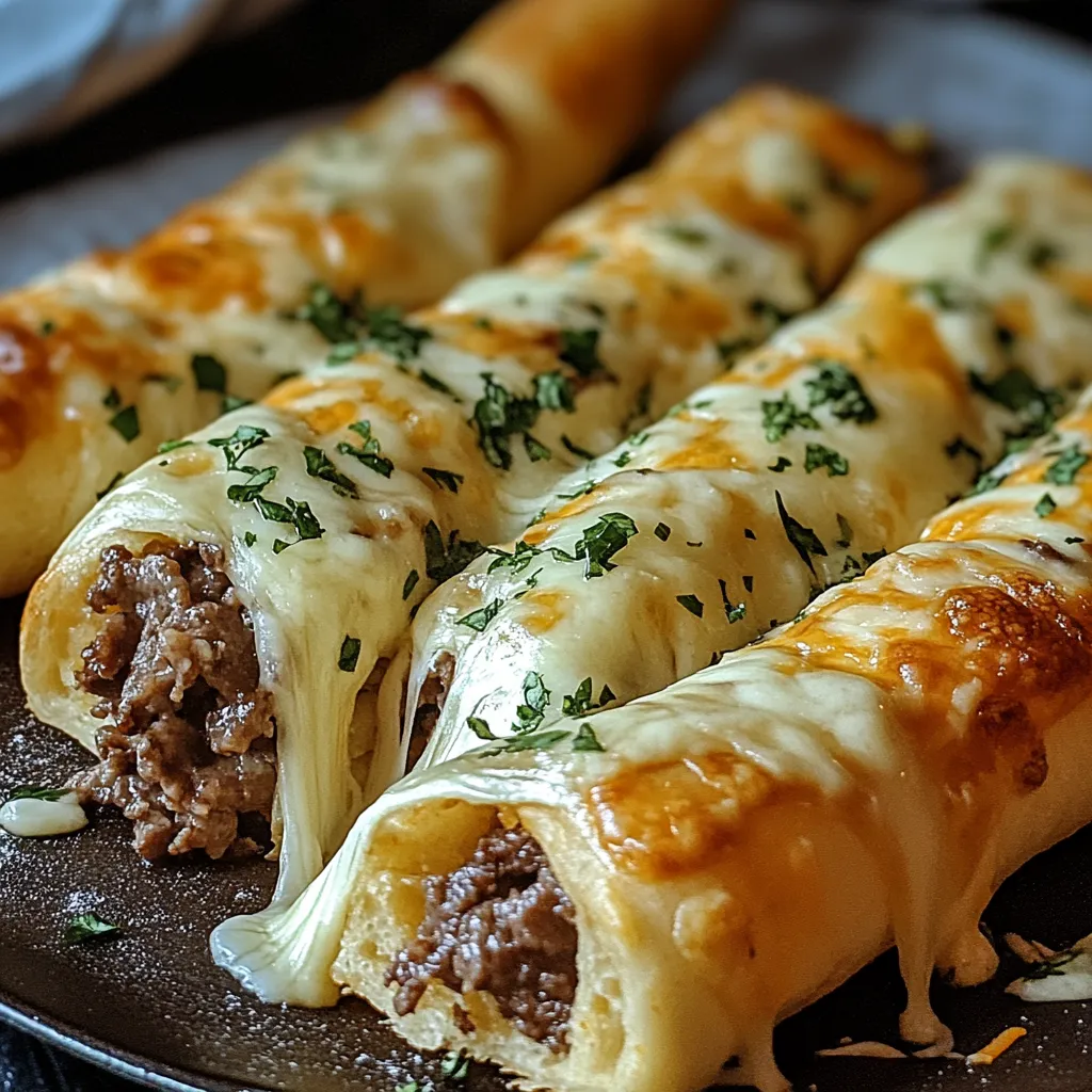 A plate of food with cheese and meat.