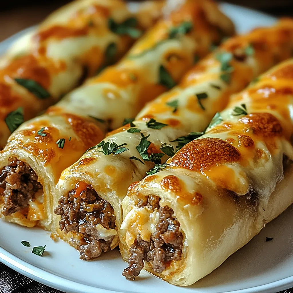 A plate of food with a cheese and meat filling.