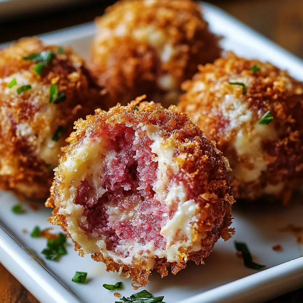 A plate of food with a red center.