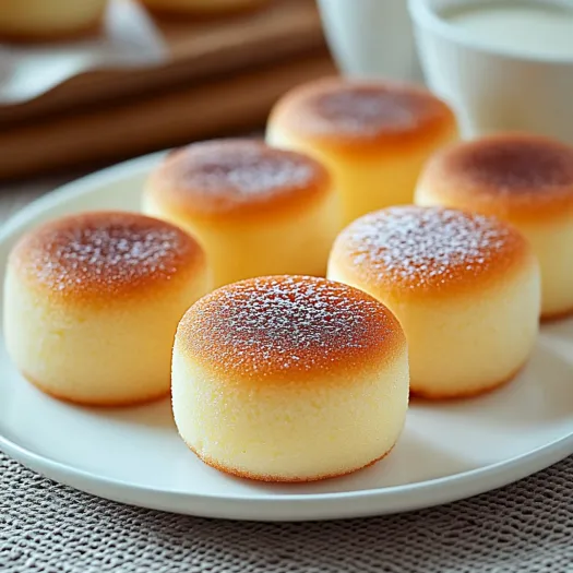 A plate of cake with powdered sugar on top.