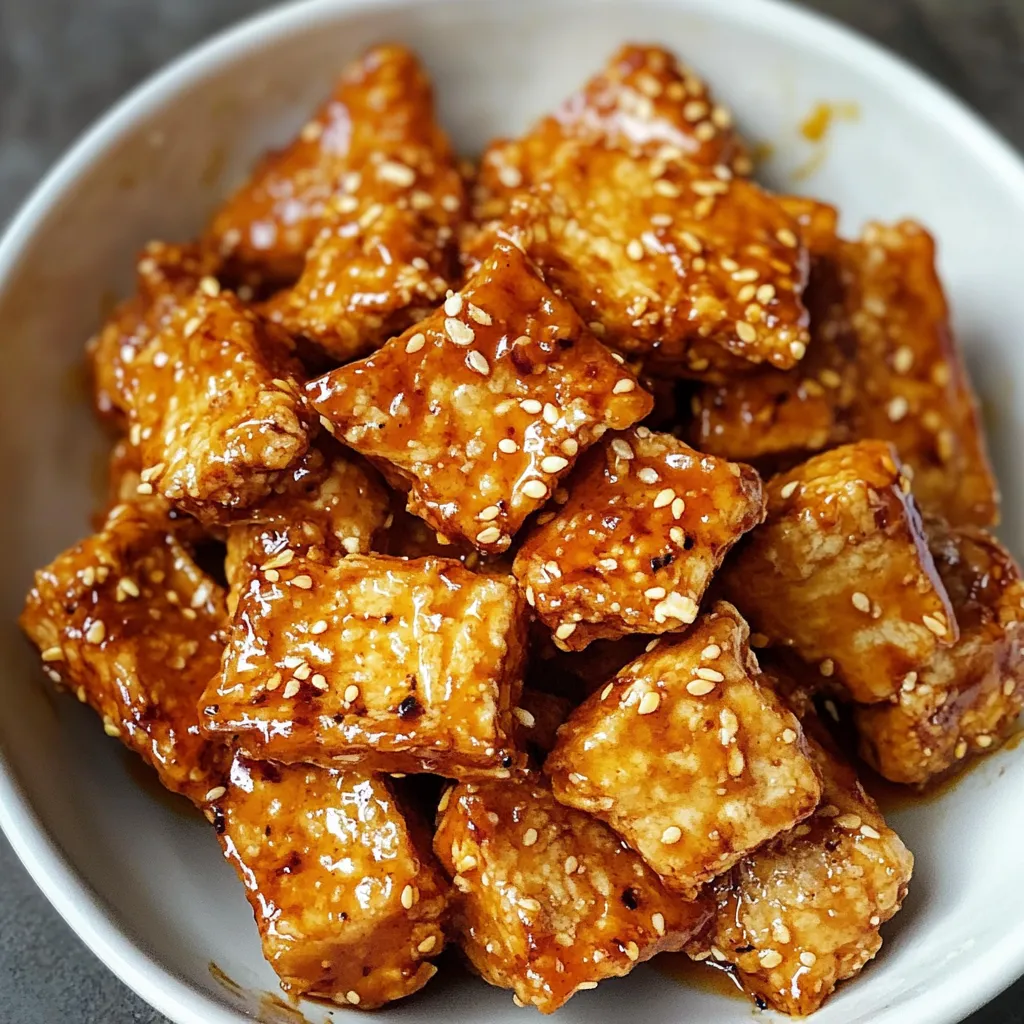 A bowl of food with a sauce on top.
