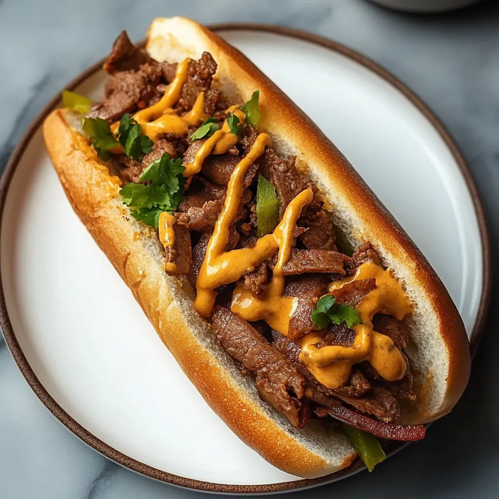 A sandwich with meat and sauce on a plate.