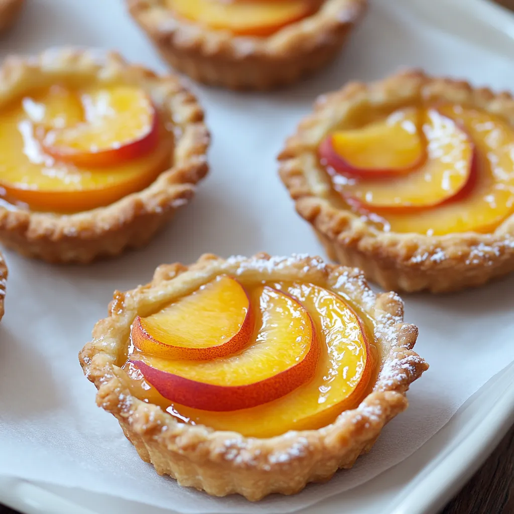 A plate of peach tarts.
