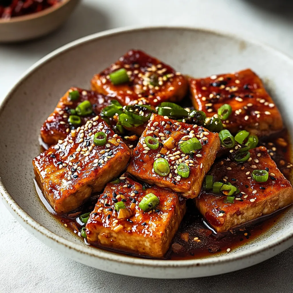A plate of food with green onions and sesame seeds.