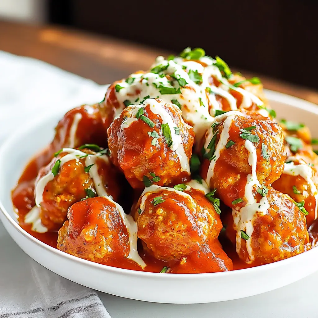 A plate of meatballs with sauce.