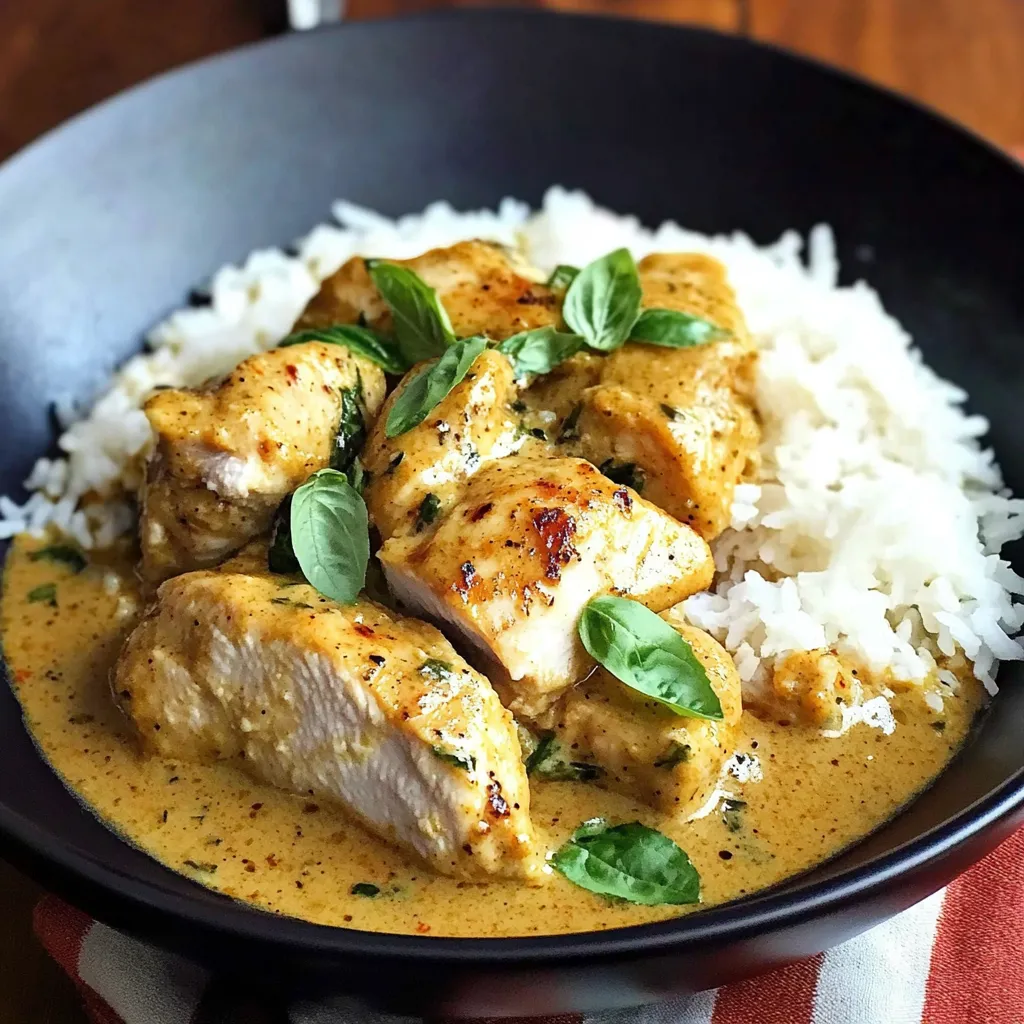 A bowl of rice and chicken.
