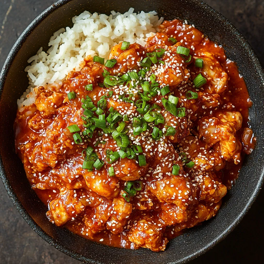 A bowl of rice and chicken.