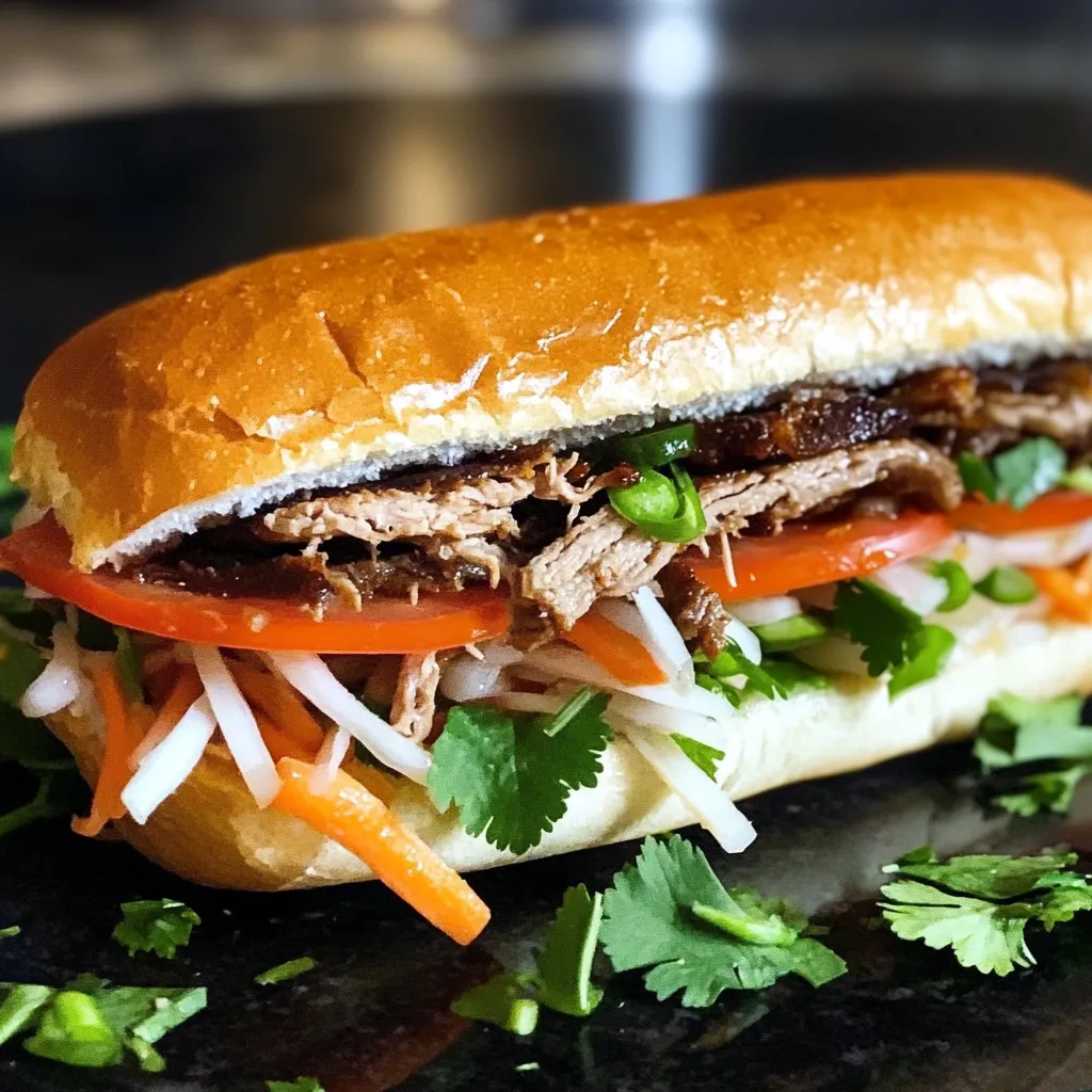 A sandwich with meat and vegetables.