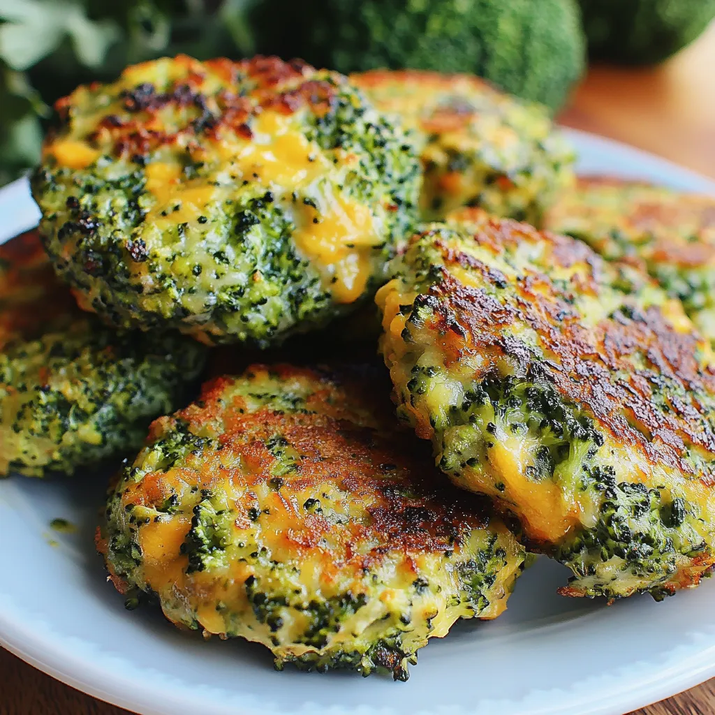 A plate of broccoli patties.