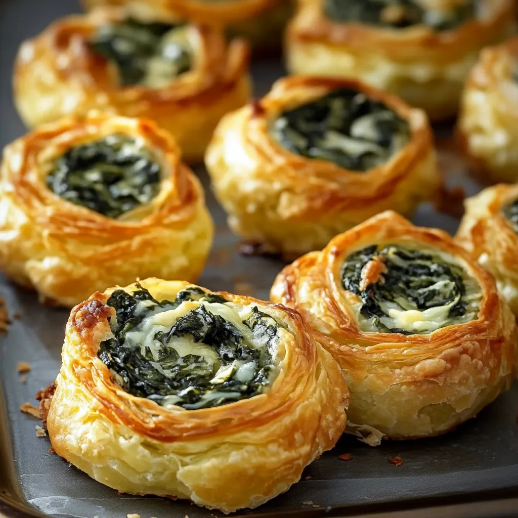 A tray of pastries with green toppings.