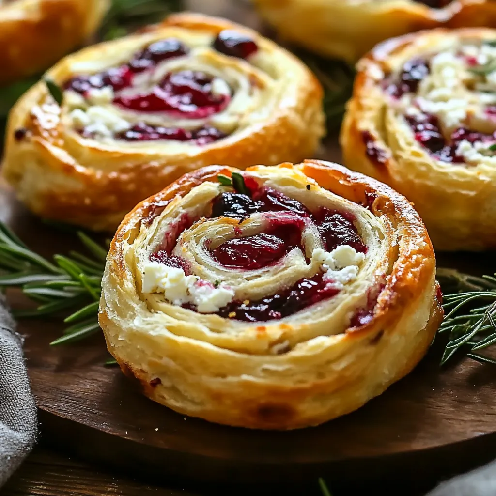 A plate of pastries with berries and cheese.