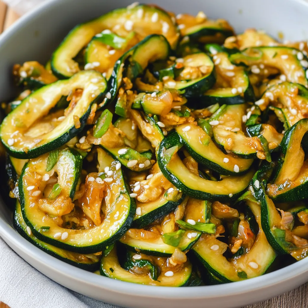 A bowl of food with zucchini and rice.