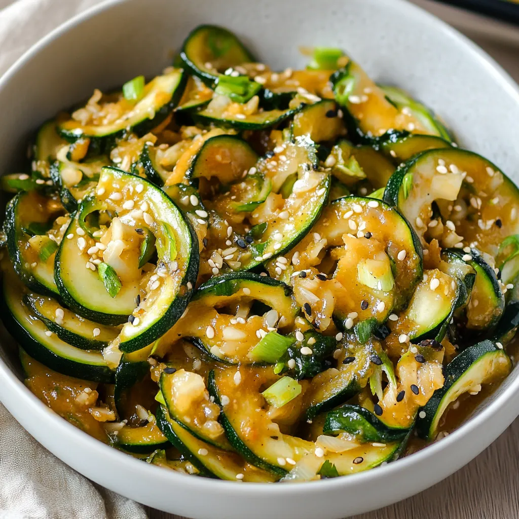 A bowl of food with zucchini and rice.