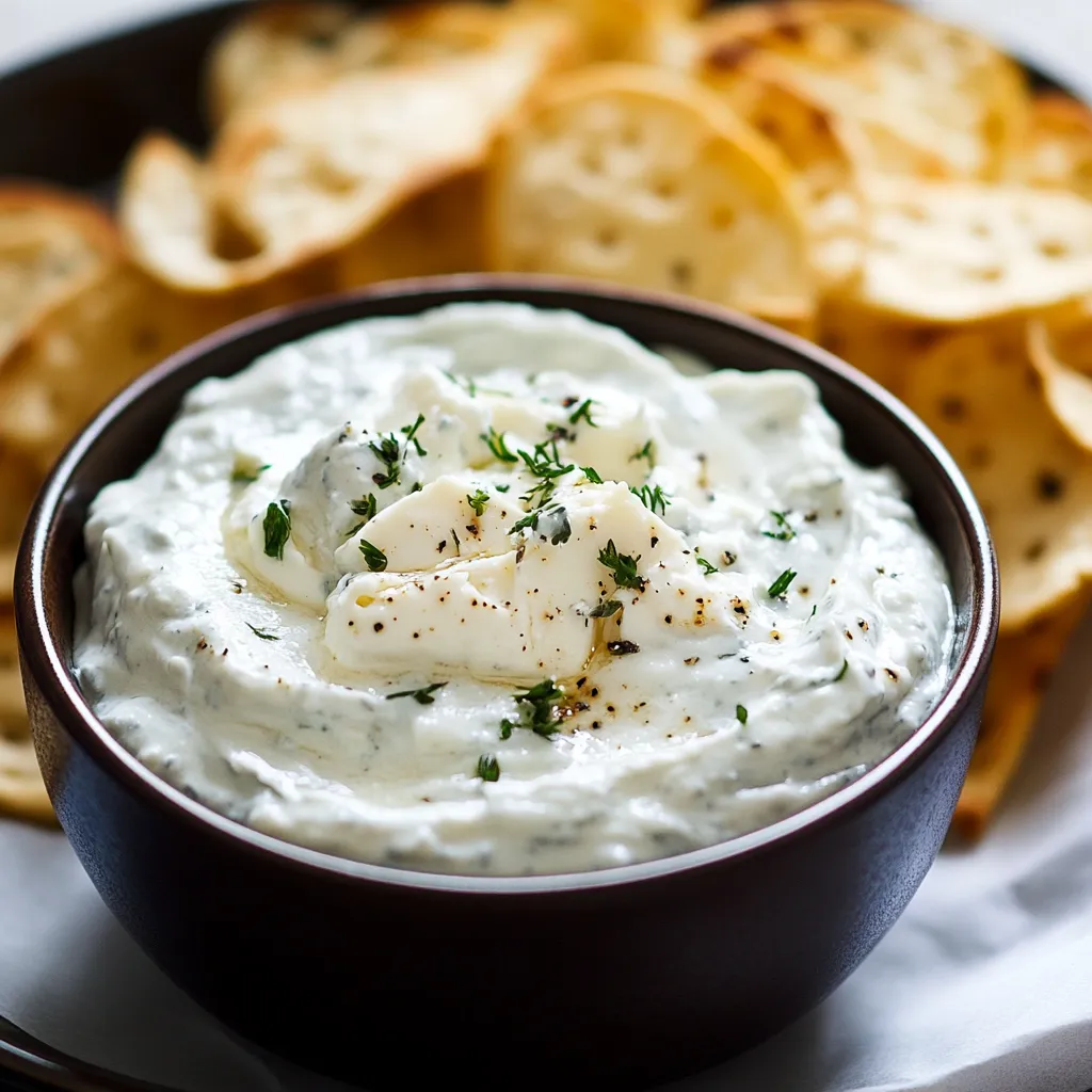 A bowl of dip with chips.