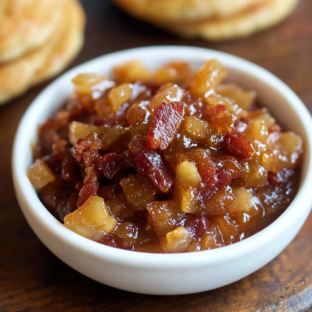 A bowl of fruit preserves.