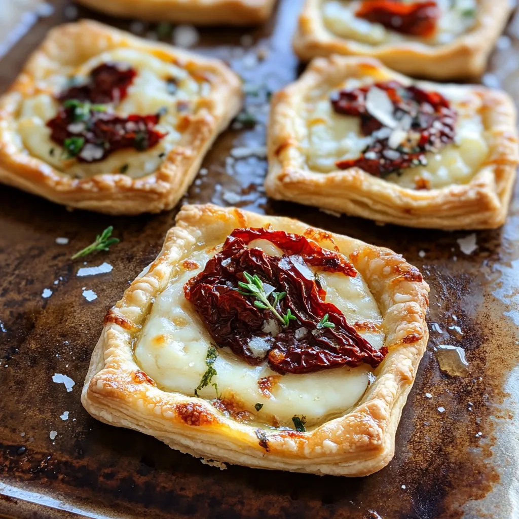 A tray of miniature pizzas with tomato sauce and cheese.