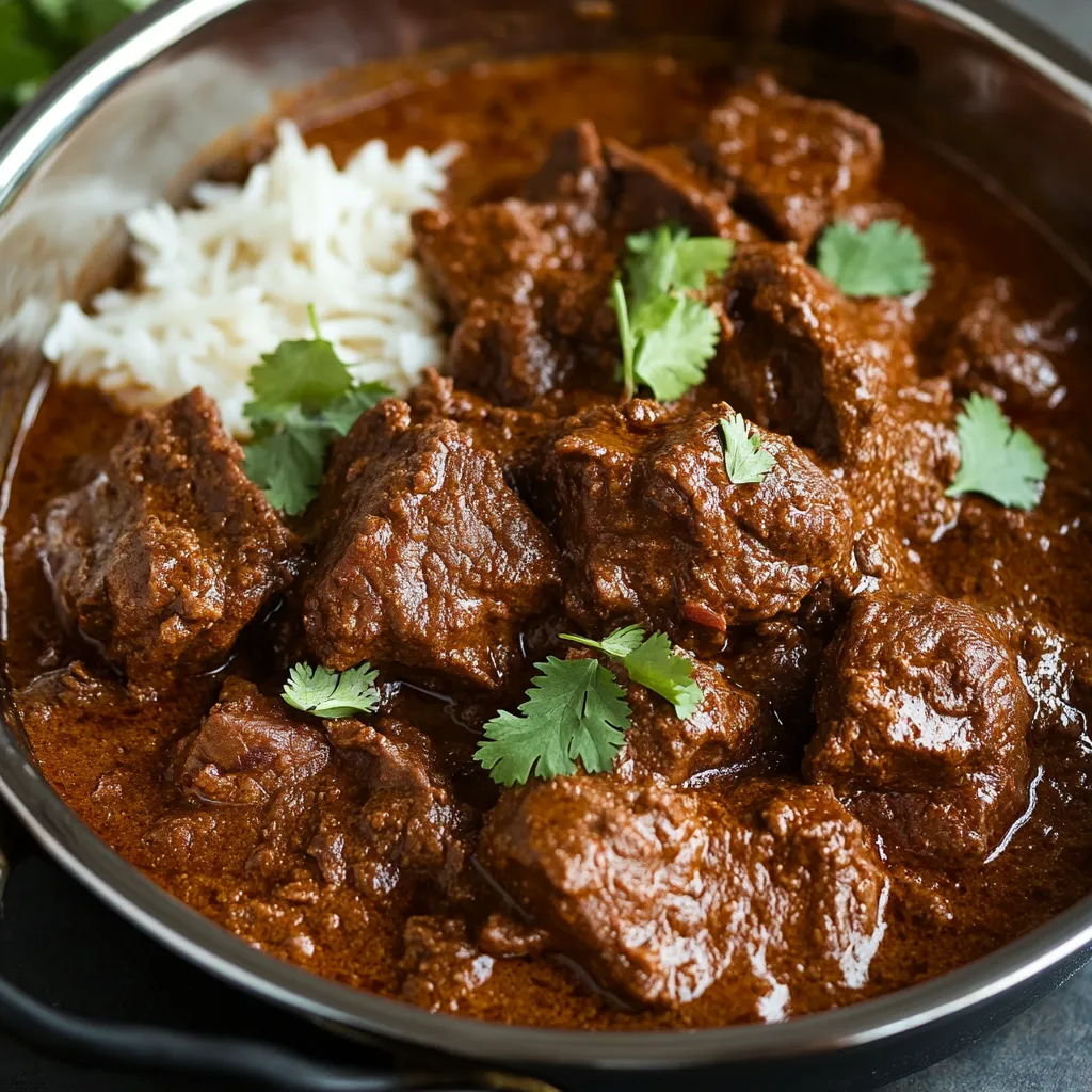 A bowl of meat and rice.