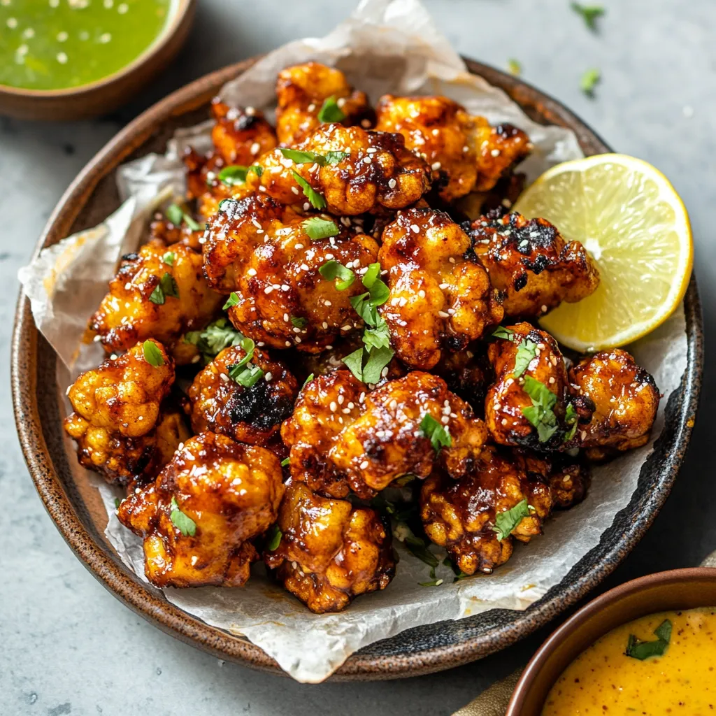 A bowl of chicken wings with a lemon wedge.