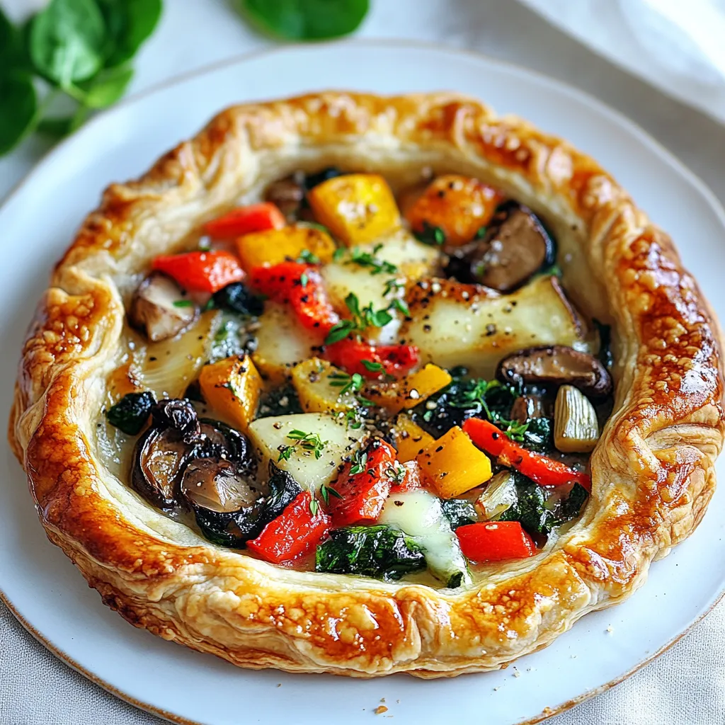 A pie with a variety of vegetables.