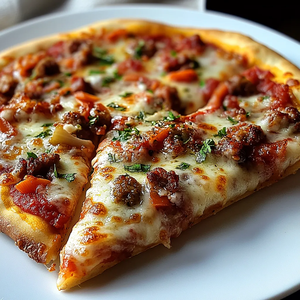 A slice of pizza on a white plate.