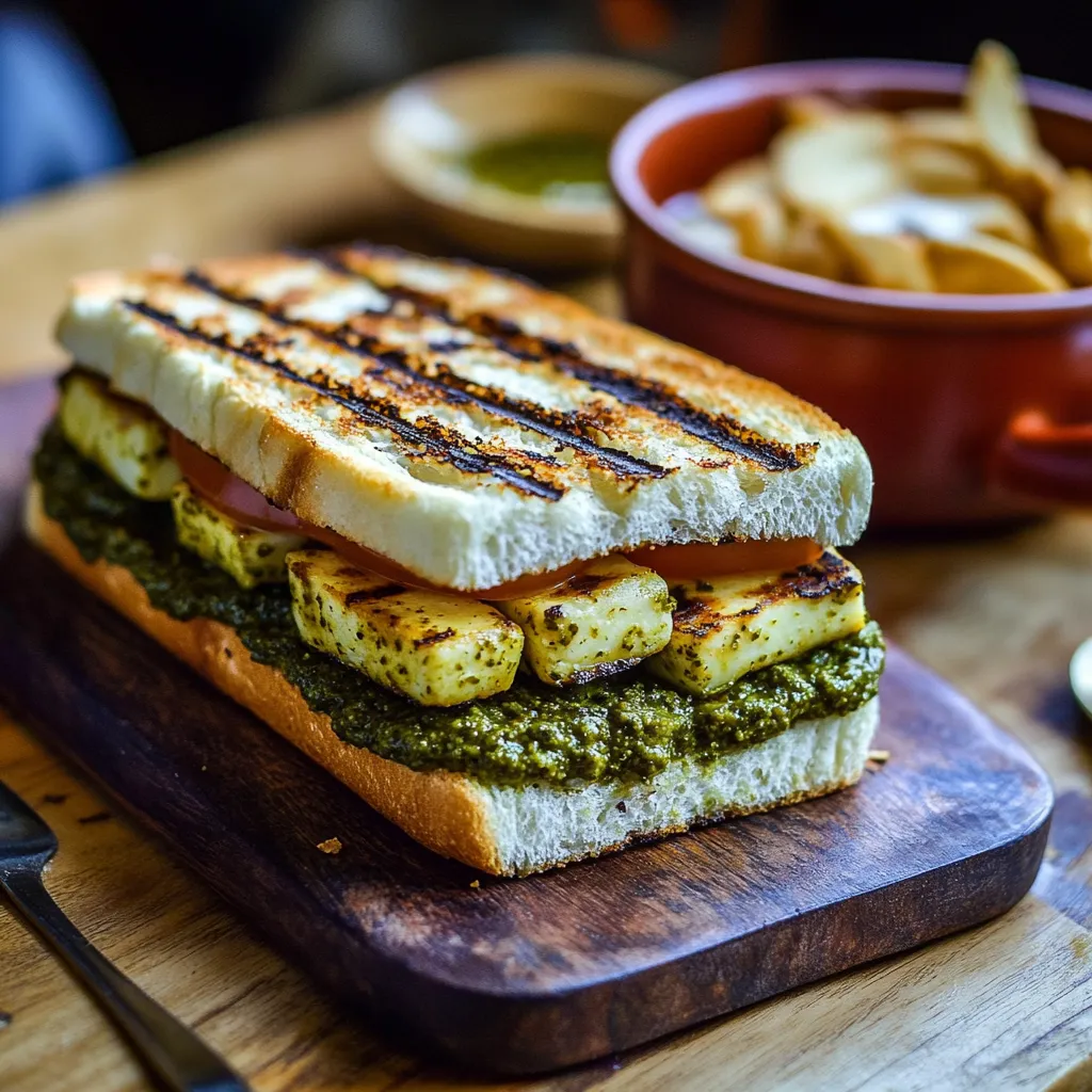 A sandwich with a variety of ingredients.