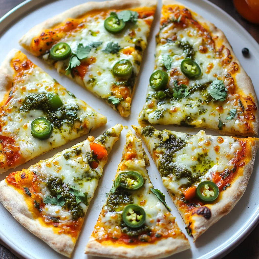 A pizza with jalapenos on it.