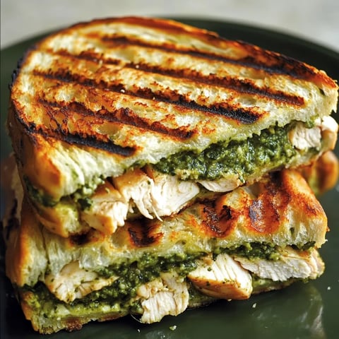 A sandwich with chicken and green stuff on a plate.